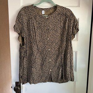 Old Navy Cheetah Print Blouse